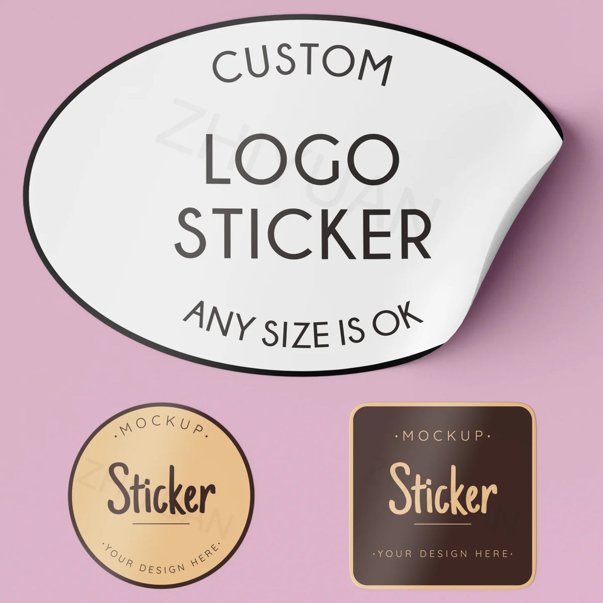 1000PCS Custom Stickers with Logo Customize Packaging Labels Personalized Your Own Business Sticker