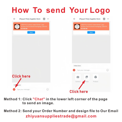 1000PCS Custom Stickers with Logo Customize Packaging Labels Personalized Your Own Business Sticker